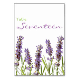 Tarjeta De Mesa Número de tabla de lavanda