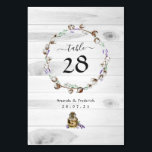 Tarjeta De Mesa Número de tabla de lavanda de algodón rústico<br><div class="desc">Tarjetas de número de tabla de lavanda y algodón pintadas a mano para otoño/invierno diseñadas para adaptarse rápida y fácilmente a sus necesidades específicas.</div>