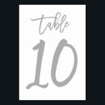Tarjeta De Mesa Número de tabla de mano con moda plateado | Cuadro<br><div class="desc">Tarjetas de número de tabla modernas.</div>