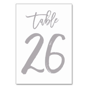 Tarjeta De Mesa Número de tabla de mano con moda plateado Cuadro