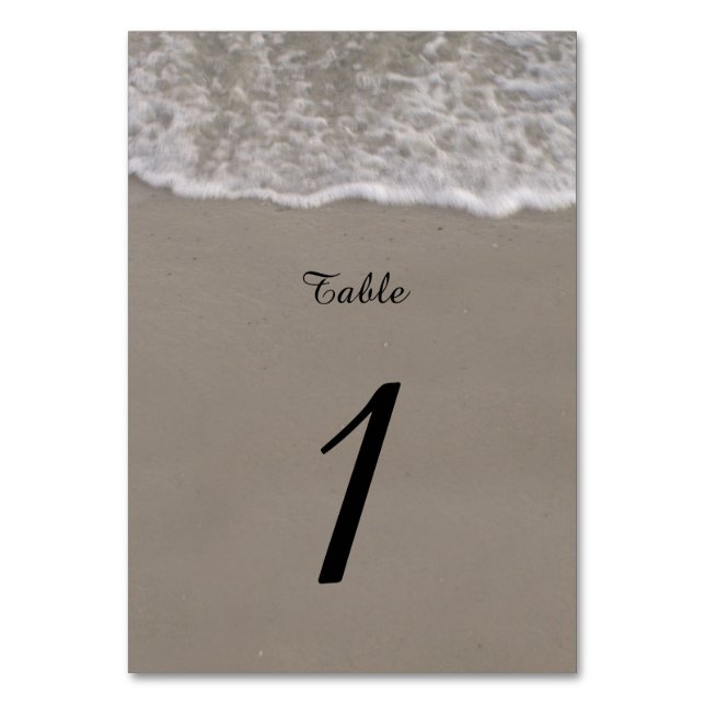 Tarjeta De Mesa Número de tabla de marea oceánica (Anverso)