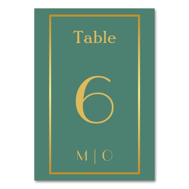 Tarjeta De Mesa Número de tabla de Navidades elegantes (Reverso)