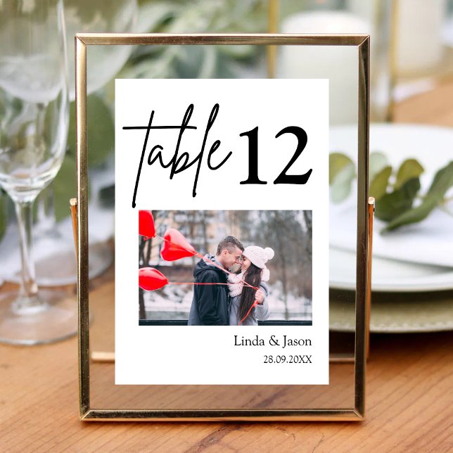 Tarjeta De Mesa Número de tabla de nombre de foto de destino de vi (Subido por el creador)
