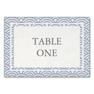 Tarjeta De Mesa Número de tabla de ondas estilizadas de Seigha jap