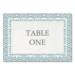 Tarjeta De Mesa Número de tabla de ondas estilizadas de Seigha jap