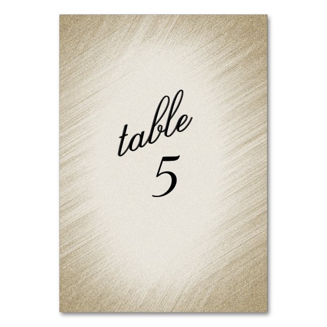 Tarjeta De Mesa Número de tabla de oro anticuada (Anverso)
