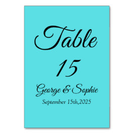 Tarjeta De Mesa Número de tabla de oro minimalista para eventos