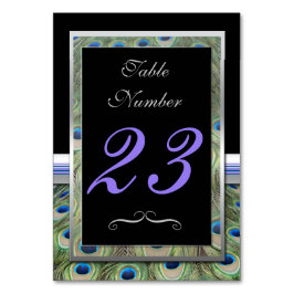 Tarjeta De Mesa Número de tabla de paquetería negra y plateada