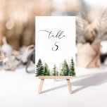 Tarjeta De Mesa Número de tabla de pinos de bosque minimalista<br><div class="desc">Número de tabla de pinos de bosques minimalistas Elementos coincidentes disponibles.</div>