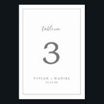 Tarjeta De Mesa Número de tabla de plata minimalista<br><div class="desc">Este minimalista número de mesa plateada es perfecto para un simple boda. El moderno diseño romántico presenta una tipografía clásica de color gris plateado y blanco, acompañada de una caligrafía rústica y elegante con un estilo de letra a mano vintage. Personalizable de cualquier color. Mantenga el diseño simple y elegante,...</div>