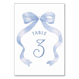 Tarjeta De Mesa Número de tabla de plegado azul