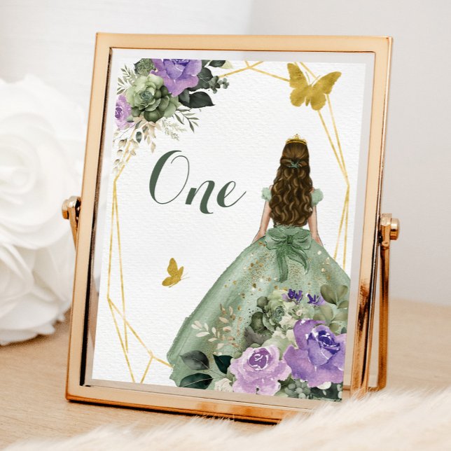 Tarjeta De Mesa Número de tabla de quinceañera verde sage (Subido por el creador)