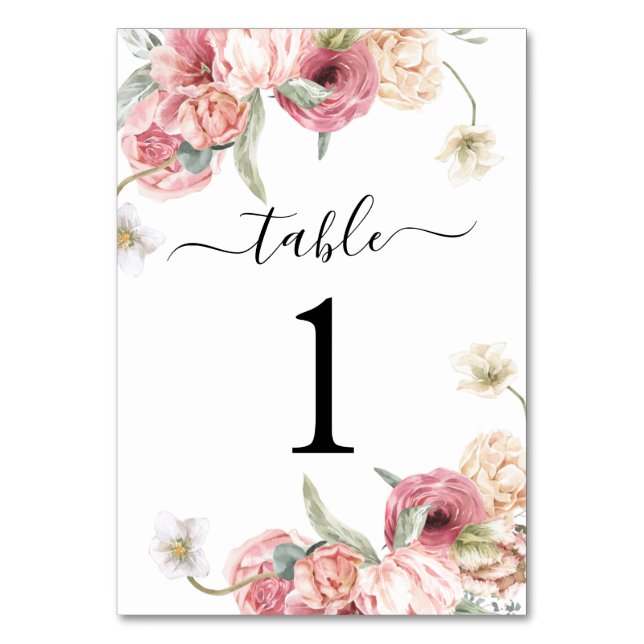 Tarjeta De Mesa Número de tabla de recepción de bodas | Annabeth (Anverso)