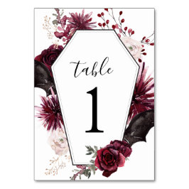 Tarjeta De Mesa Número de tabla de recepción de bodas | Halloween