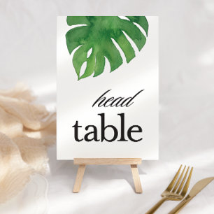 Tarjeta De Mesa Número de tabla de tabla de la cabecera de la palm