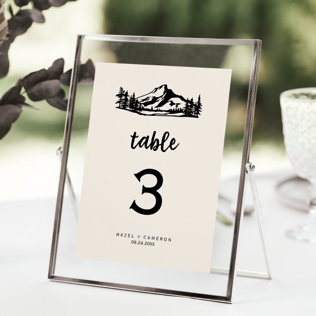 Tarjeta De Mesa Número de tabla de vintage Wilderness (Subido por el creador)