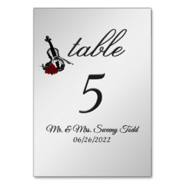 Tarjeta De Mesa Número de tabla de violín