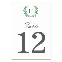 Número de tabla de wreath natural