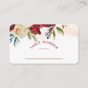 Tarjeta De Mesa Número de tabla del Boda de asiento de la Moda de
