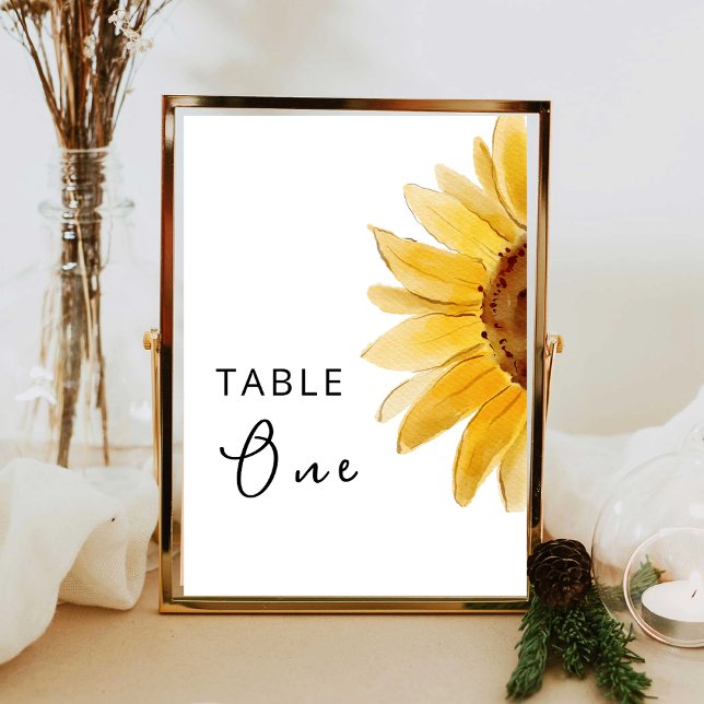 Tarjeta De Mesa Número de tabla del boda de girasol (Subido por el creador)