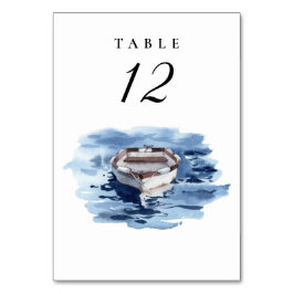 Tarjeta De Mesa Número de tabla del Boda de la barca de albarda ná