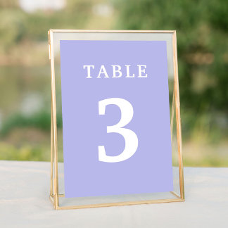 Tarjeta De Mesa Número de tabla del Boda de lavanda