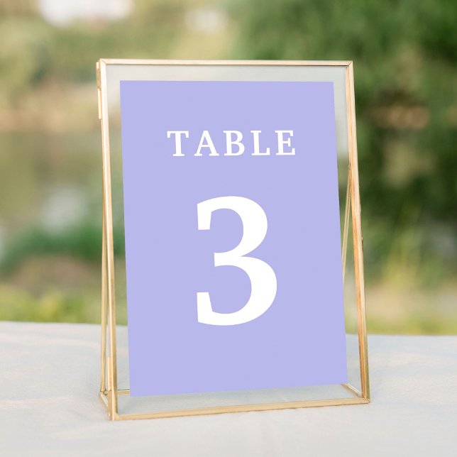 Tarjeta De Mesa Número de tabla del Boda de lavanda (Lavender Wedding Table Number
)