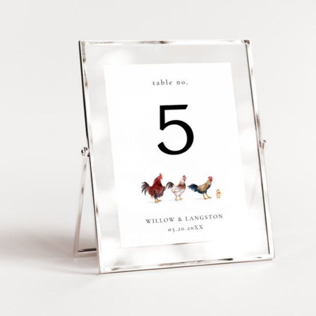Tarjeta De Mesa Número de tabla del Boda de pollo Boho (Subido por el creador)