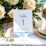 Tarjeta De Mesa Número de tabla del Boda del mosaico de la costa a<br><div class="desc">Esta colección, intemporal y con brisa, capta el encanto de una celebración clásica de la costa este. Con sus delicados motivos en mosaico, palmeras y veleros en tonos azules suaves, evoca una elegancia costera refinada. Perfecto para los bodas frente al mar con un toque tradicional o precoz, esta suite aporta...</div>