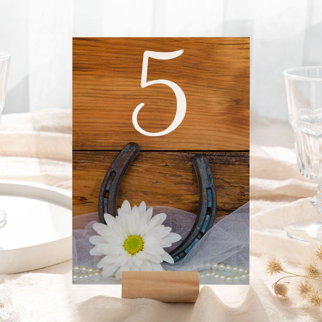 Tarjeta De Mesa Número de tabla del Boda occidental de la margarit (Subido por el creador)