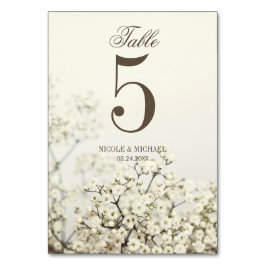 Tarjeta De Mesa Número de tabla del Boda respiratorio del bebé ven