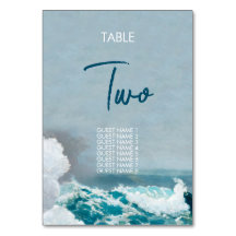 Número de tabla del monograma de la playa de color