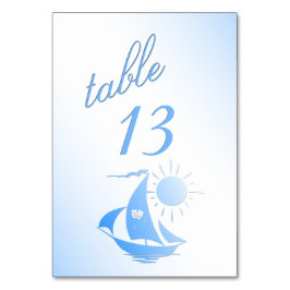 Tarjeta De Mesa Número de tabla del teatro náutico