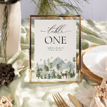 Tarjeta De Mesa Número de tabla Evergreen de Woodland<br><div class="desc">¡Este diseño impresionante impresionará a sus futuros clientes!</div>