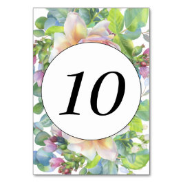 Tarjeta De Mesa Número de tabla floral