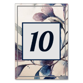Tarjeta De Mesa Número de tabla - Floral de follaje de Lilac