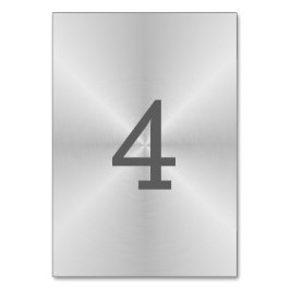 Tarjeta De Mesa Número de tabla Metalizado cepillado