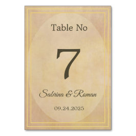 Tarjeta De Mesa número de tabla minimalista