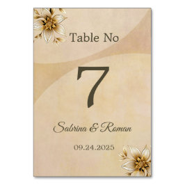 Tarjeta De Mesa número de tabla minimalista