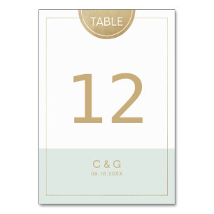 Tarjeta De Mesa Número de tabla minimalista moderna editable en co