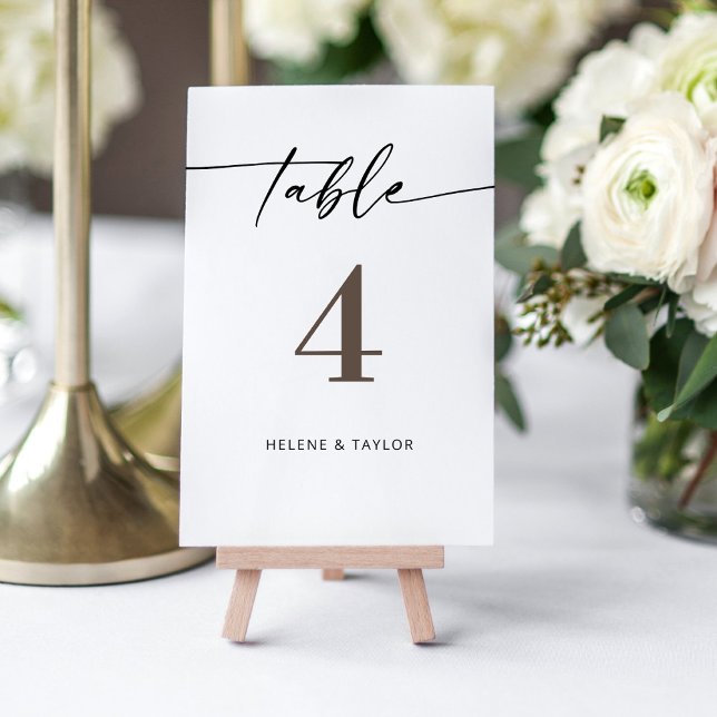 Tarjeta De Mesa Número de tabla minimalista moderno (Subido por el creador)