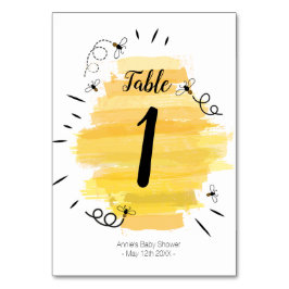 Tarjeta De Mesa Número de tabla moderno de abee