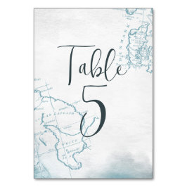 Tarjeta De Mesa Número de tabla náutica