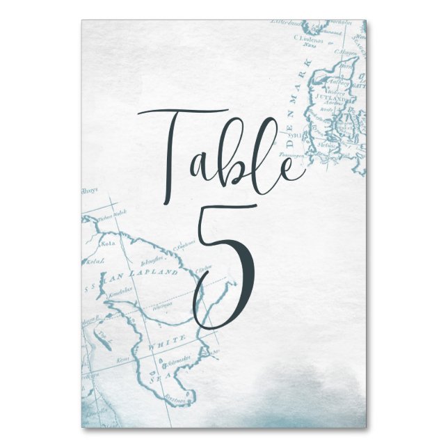 Tarjeta De Mesa Número de tabla náutica (Anverso)