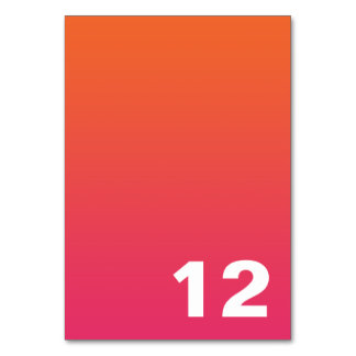 Tarjeta De Mesa Número de tabla Ombre brillante