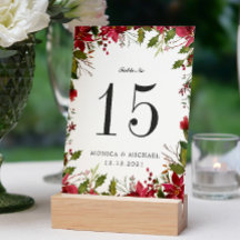 Número de tabla personalizado de BODA de navidades