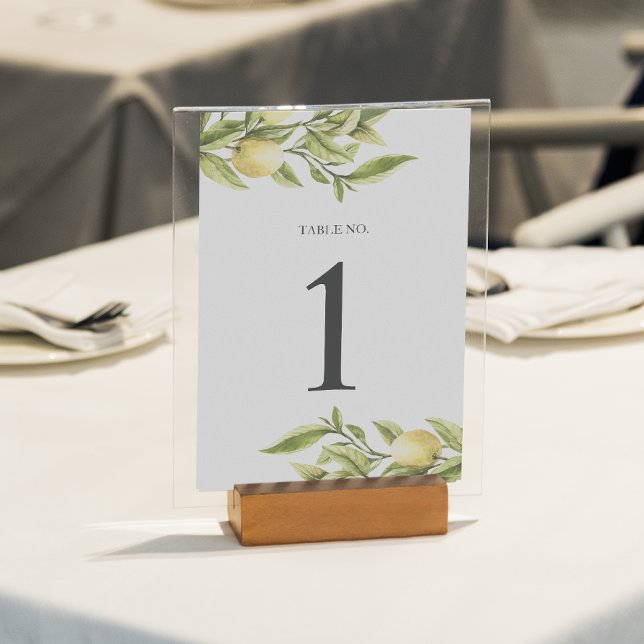 Tarjeta De Mesa Número de tabla personalizado de Lemons boho (Subido por el creador)
