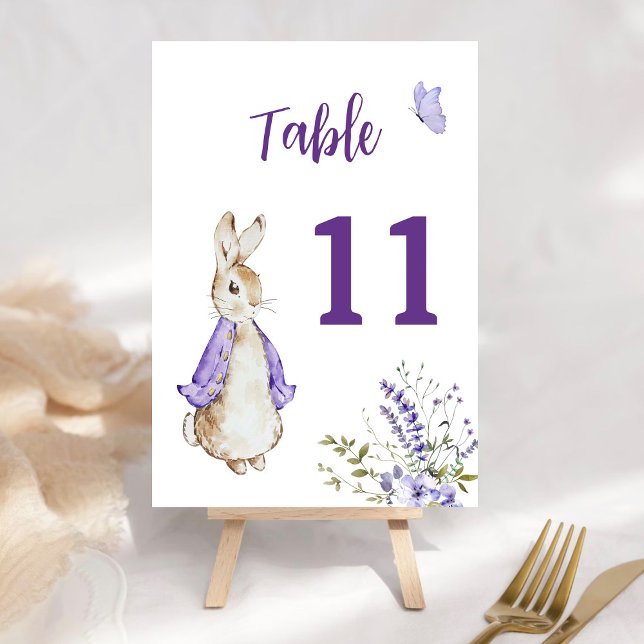 Tarjeta De Mesa Número de tabla púrpura de Peter Rabbit (Subido por el creador)