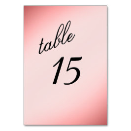Tarjeta De Mesa Número de tabla Rosa polvoriento