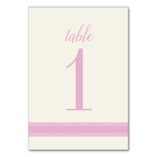 Tarjeta De Mesa Número de tabla rosada, Rótulo de tabla de Bodas d